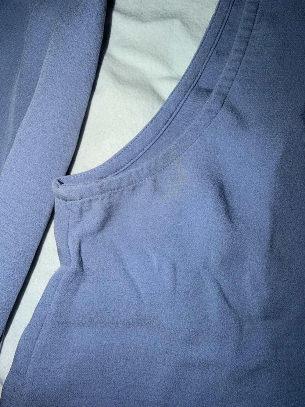 Two-Piece Eileen Fisher Cornflower Blue Skirt and Sleeveless Top Set - Picture 3 of 7
